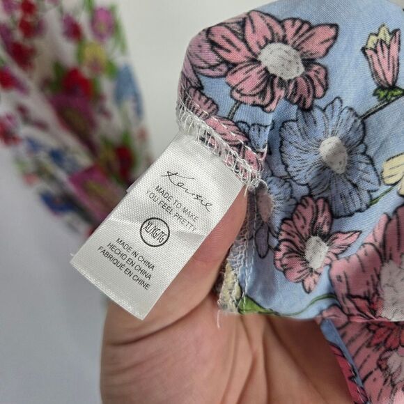 Kensie Floral Maxi Tank Dress Tiered  Viscose Cottagecore Fairy Gypsy Hippie XL - Picture 13 of 14